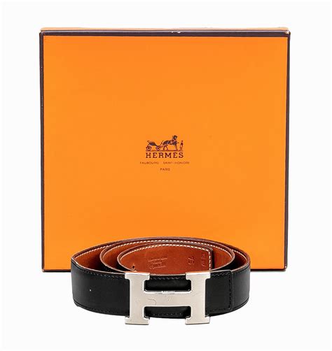 hermes castor 14|H belt buckle & Reversible leather strap 32 mm .